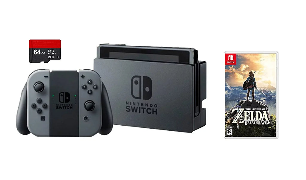 Switch Joy-Con Gray Zelda Console Bundle with Nintendo