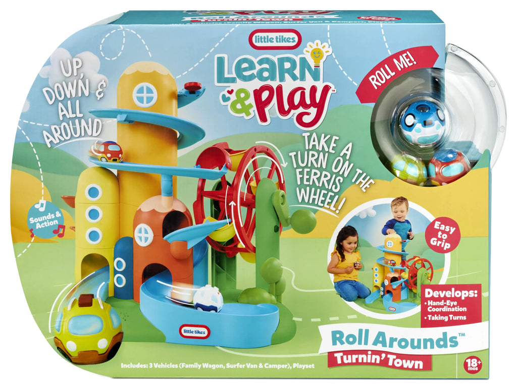 Months Ages Playset Turnin' 18 for Learn Cars Toy and Arounds Little & and Play Toddlers Up Tikes Town, Roll