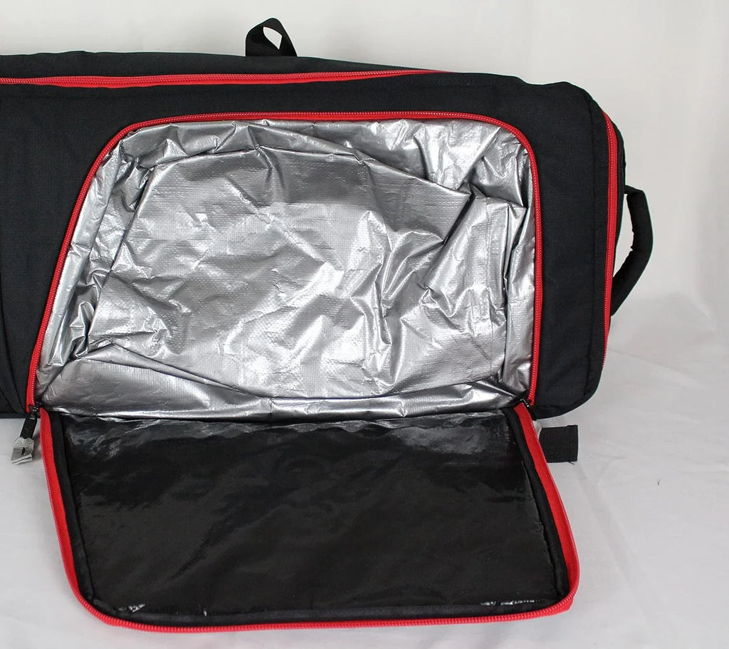 To Ski Two Bag Load, Oversized Air Padded External Boot Ski Double With For Easy Rolling Wheels Travel, Double Pockets, Bag,
