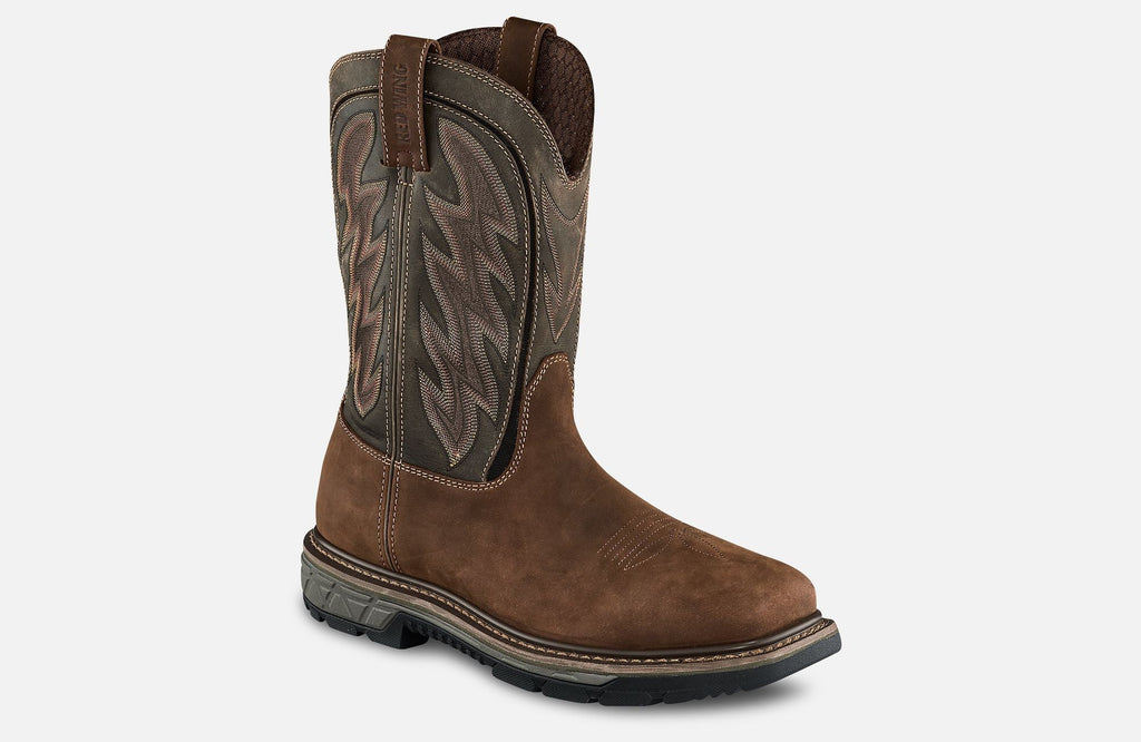 RioFlex Red Work Pull-on 11-inch 2204 Waterproof, - Boot Men's Wing Toe Safety design