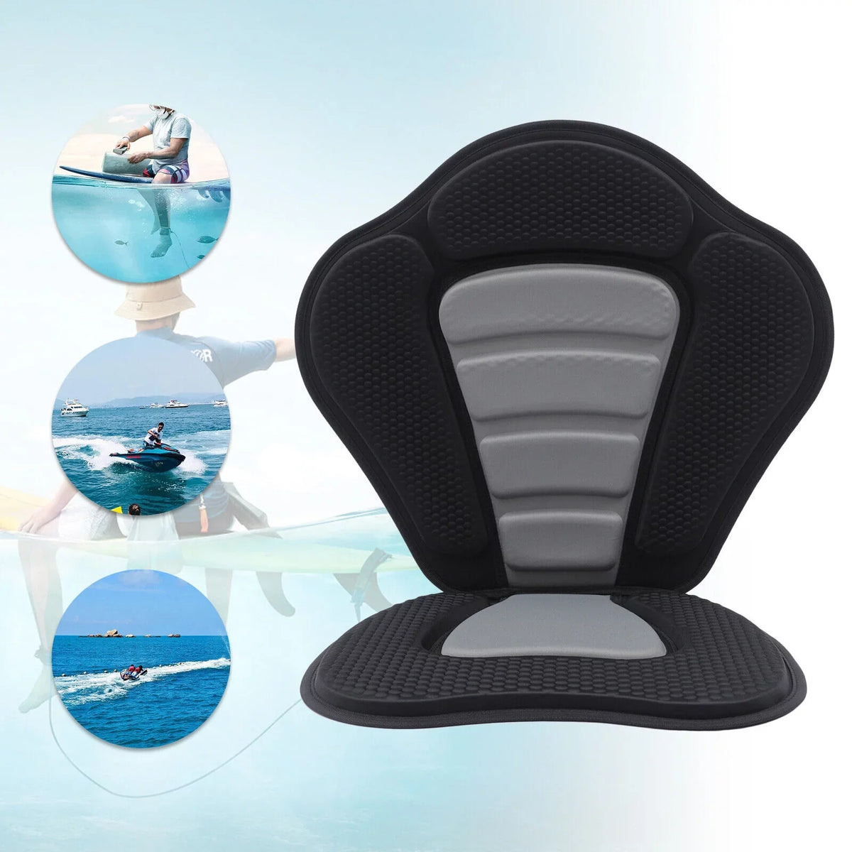 Padded Kayak Seat Cushion Seat Comfortable Rest Kayak Seat W/ Storage Bag Seat