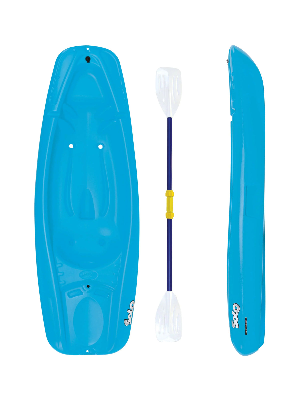 '- Pelican 6ft Blue Kayak with - - Paddle Youth Solo