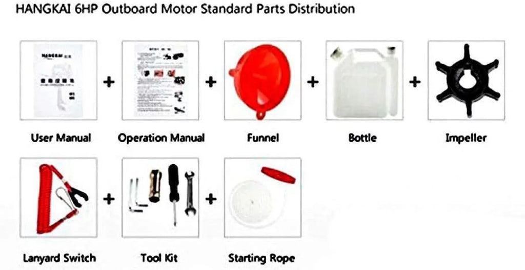 Fetcoi 6Hp 2-Stroke Outboard Moto Fishing Inflatable Boat Engine Water Cooling Cdi System Durable Cast Aluminum Construction
