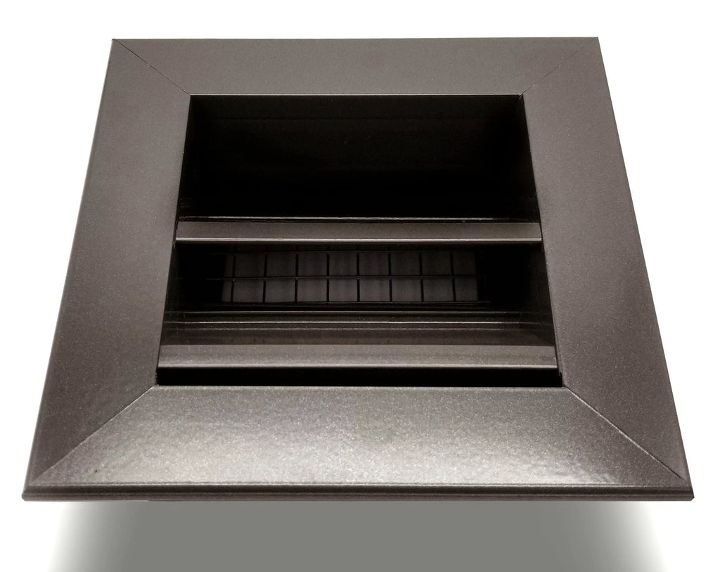 Waterproof Screen 9.5h Aluminum & Vent Dimensions for Rain 17.5w Air X & Grille - Exterior Outer 8"h 16"w - with HVAC Walls Crawl x Crawlspace Vent Mesh - Space Brown