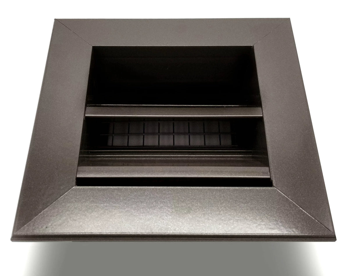 Waterproof Screen 9.5h Aluminum & Vent Dimensions for Rain 17.5w Air X & Grille - Exterior Outer 8"h 16"w - with HVAC Walls Crawl x Crawlspace Vent Mesh - Space Brown