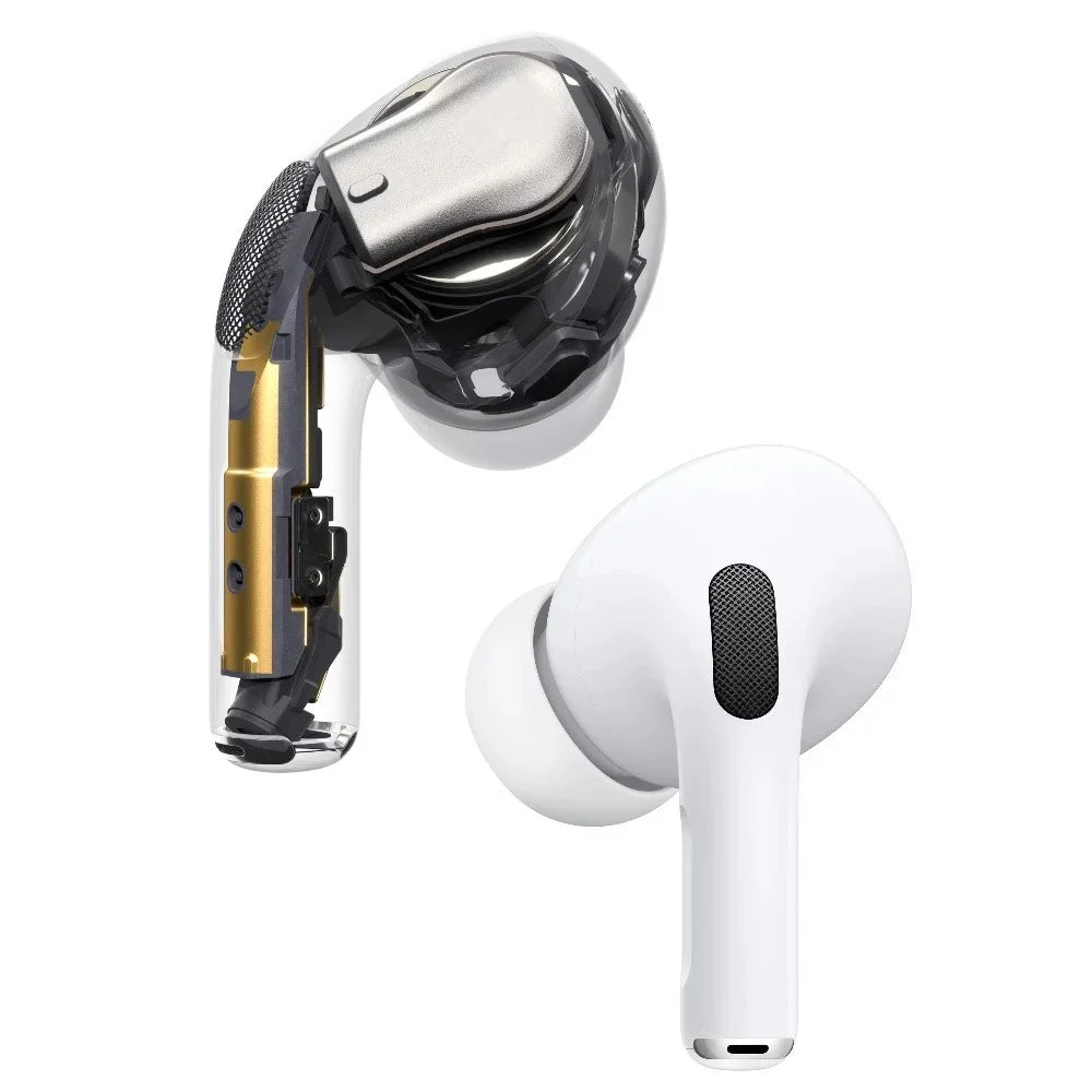 White Pro Wheat Wireless Earphones Shell, Charging 2nd Noise Original Case,Dual ANC Air Reduction with Hybrid