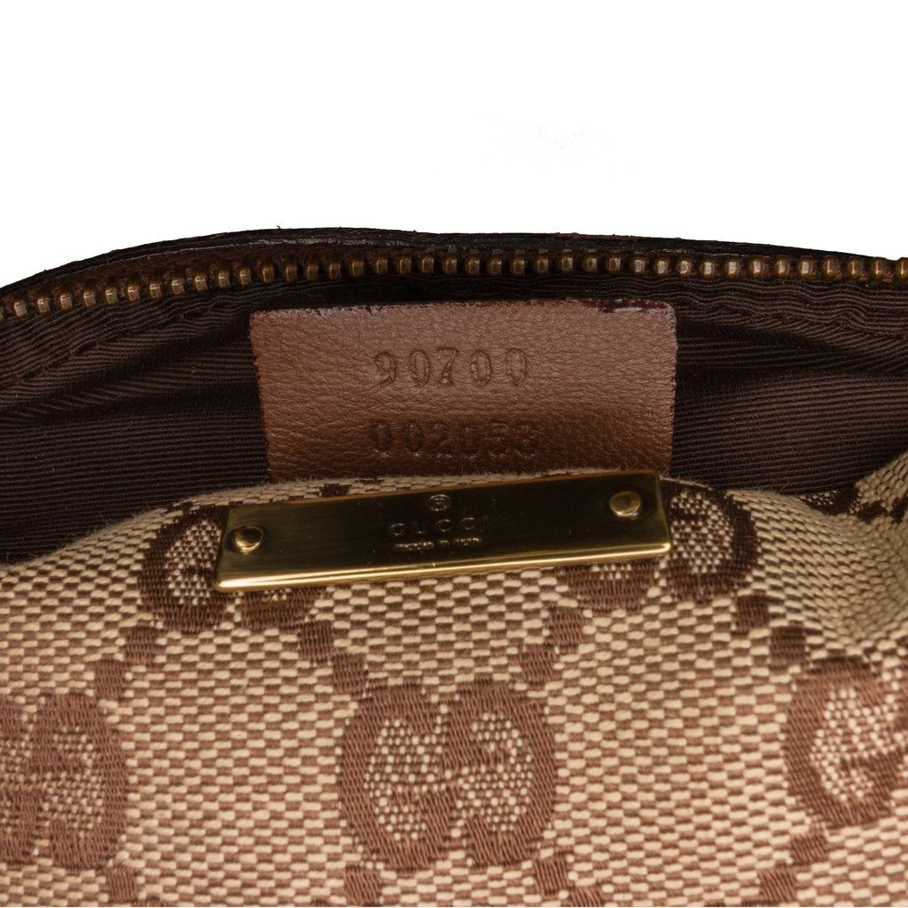 Unisex Crossbody Brown Pre-Owned Crossbody GG Bag Authenticated (Good) Fabric Canvas Round