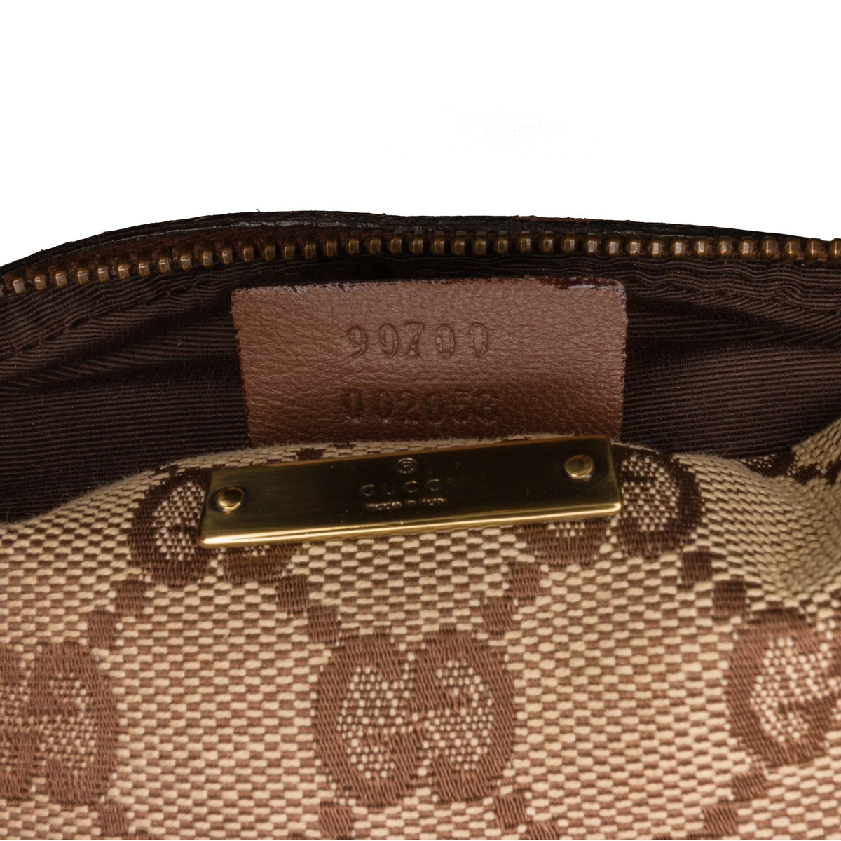 Unisex Crossbody Brown Pre-Owned Crossbody GG Bag Authenticated (Good) Fabric Canvas Round