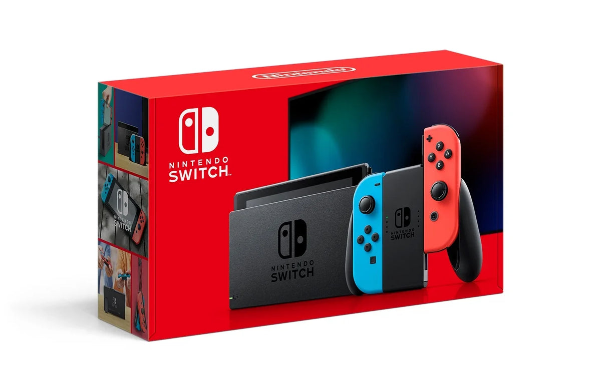 NS - Animal Horizons 2020 New Nintendo Crossing: Game Game! Best New Console Neon Switch Improved Red/Blue Joy-Con with Disc Life Battery Bundle