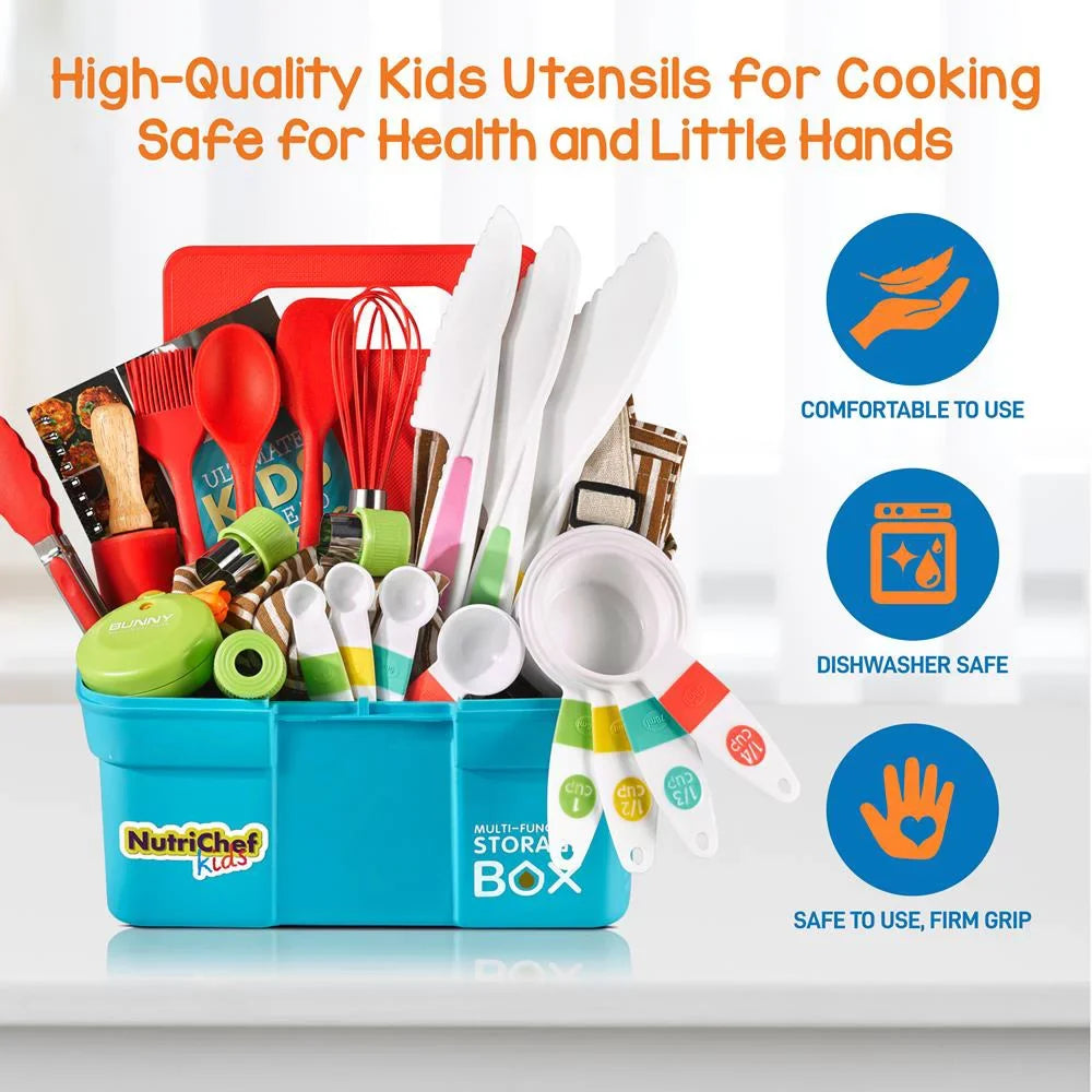 & Apron Girls Little Boys, for Baking Complete NutriChef Cooking Includes Set & Set Kids Chef's