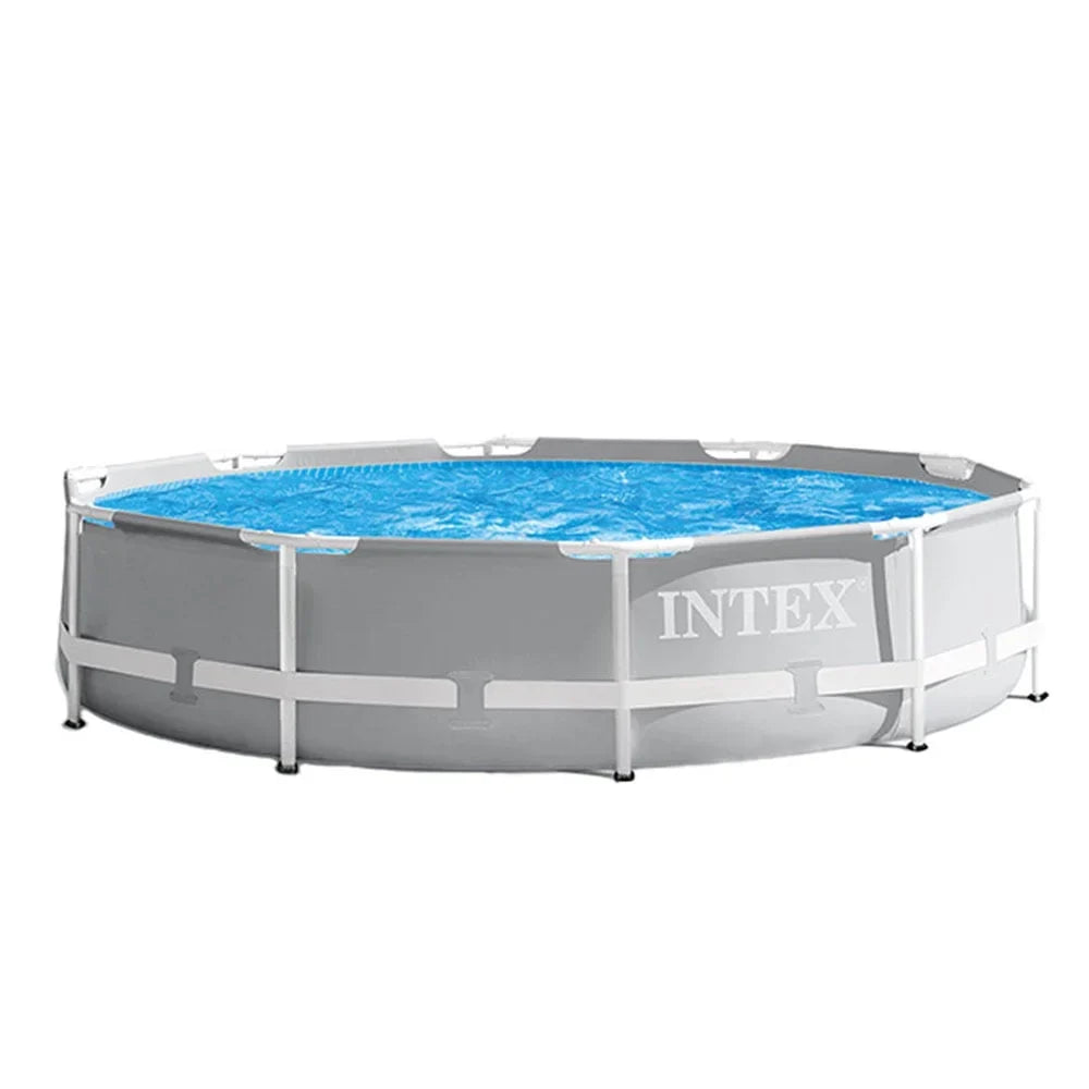 Intex 10' X 30" Prism Frame Above Ground Swimming Pool And Maintenance Kit
