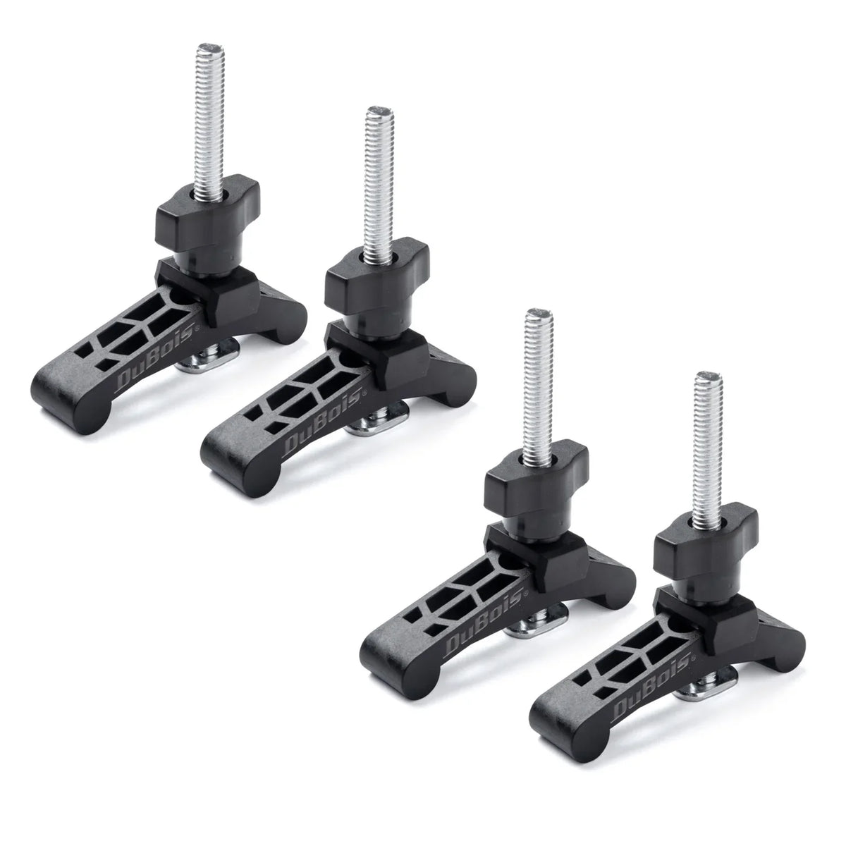 T Reinforced 51045-P2 Mini Clamps Steel x Series, Clamps Track Hold DuBois ¾ Woodworking T-Bolts, Plastic with 3-3/4" Down 4PK