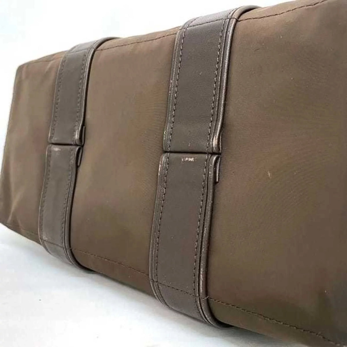 Second-Hand Hermes Tote Bag Acapulco Pm Brown Silver Handbag Nylon Leather Hermes Women'S (Fair)
