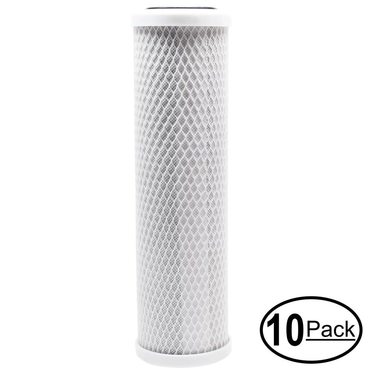'- Replacement for Block inch Distributors Carbon Filter 10-Pack - Pure Triple 10 Activated Stage Filter H2O Universal Under Distributors UCF-03-38-USA Sink for H2O System Brand Denali