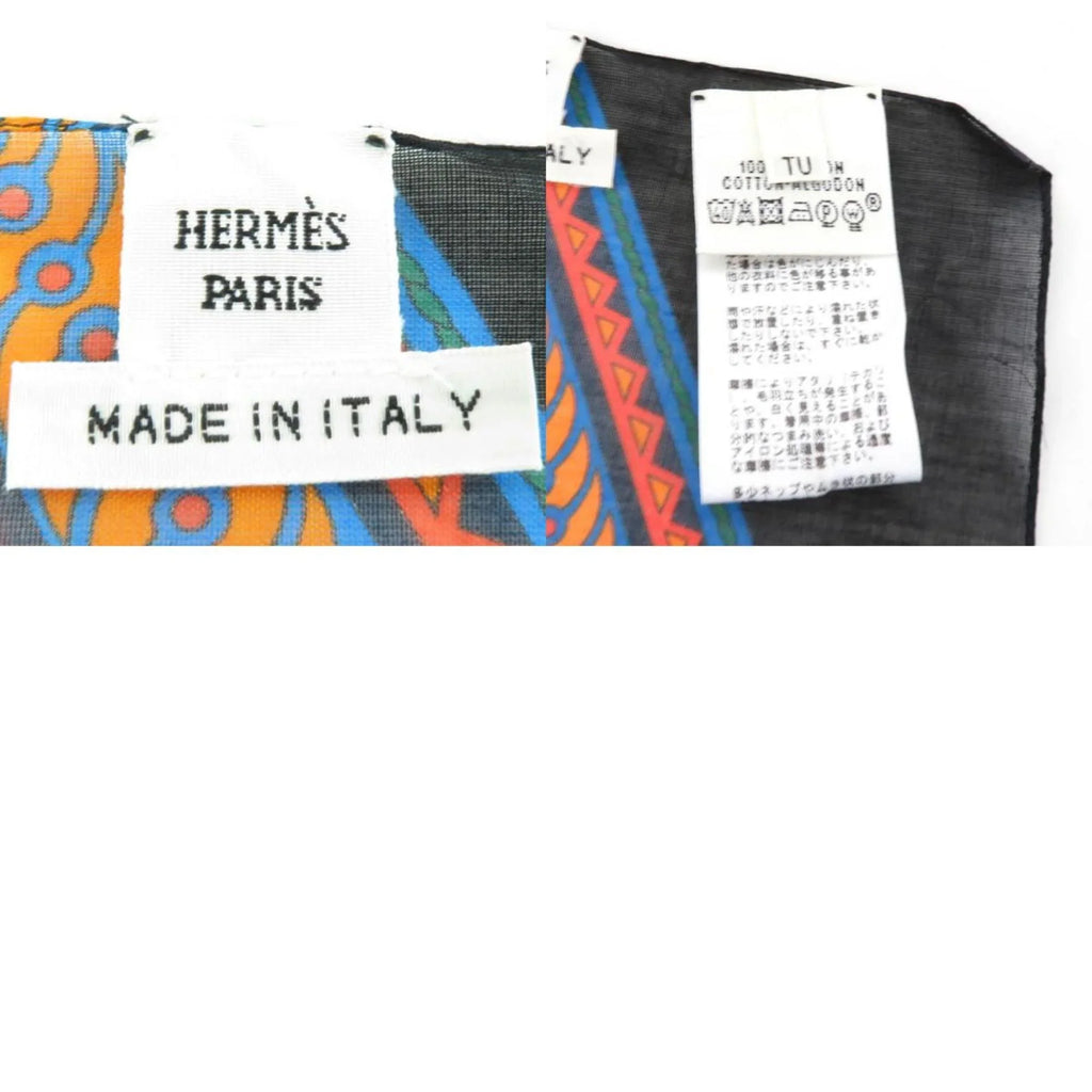 Used Hermes Shawl Scarf Muffler Cotton Multicolor Women'S (Good)
