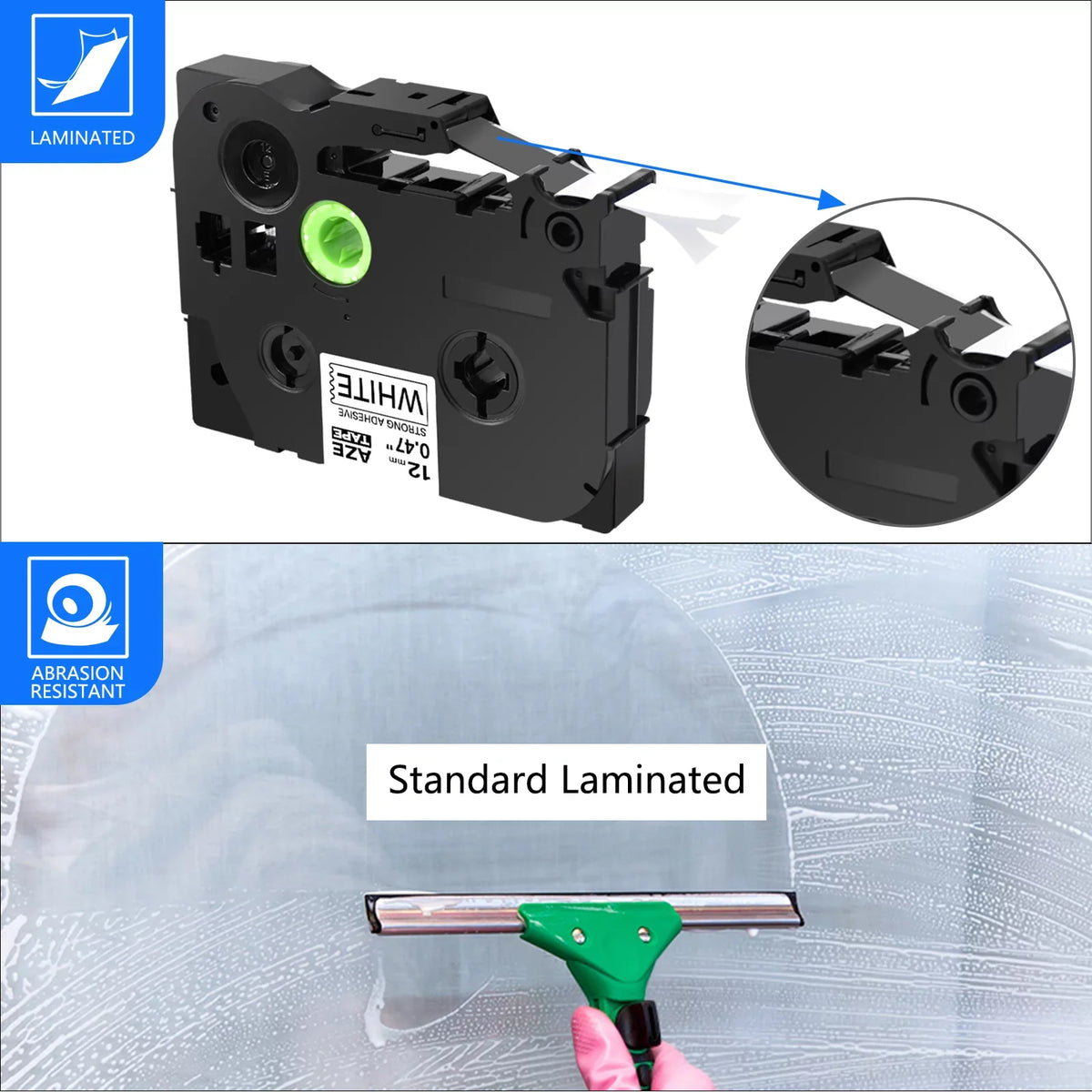 TZ TZe Black Strength Laminated Brother Compatible TZ-231 Tape TZe-S231 for 12mm 40PK P-touch TZ-S231 on White Label TZe-231 GREENCYCLE Extra