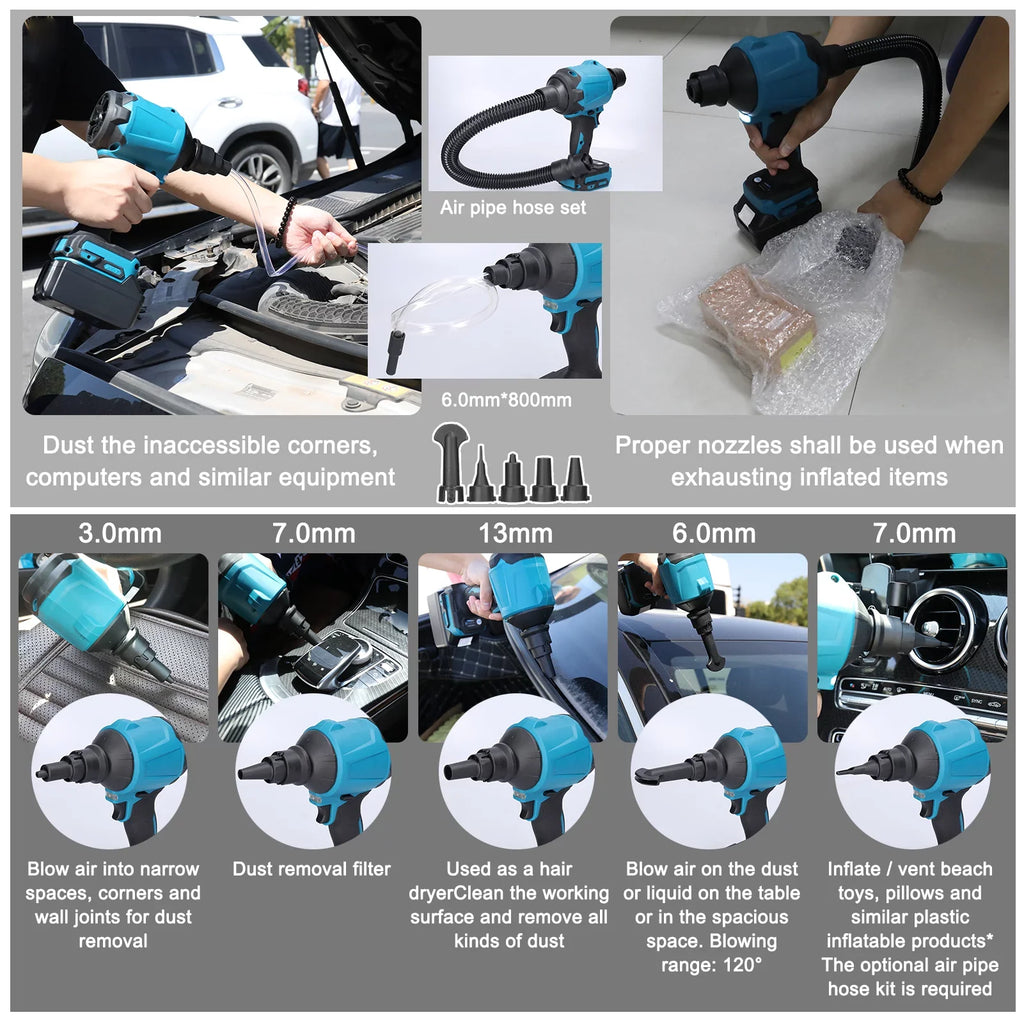 Dust Narrow-space Machine Air moobody Blowing Dust - Rechargeable and Cordless Cleaning. for Inflator Effective Electric