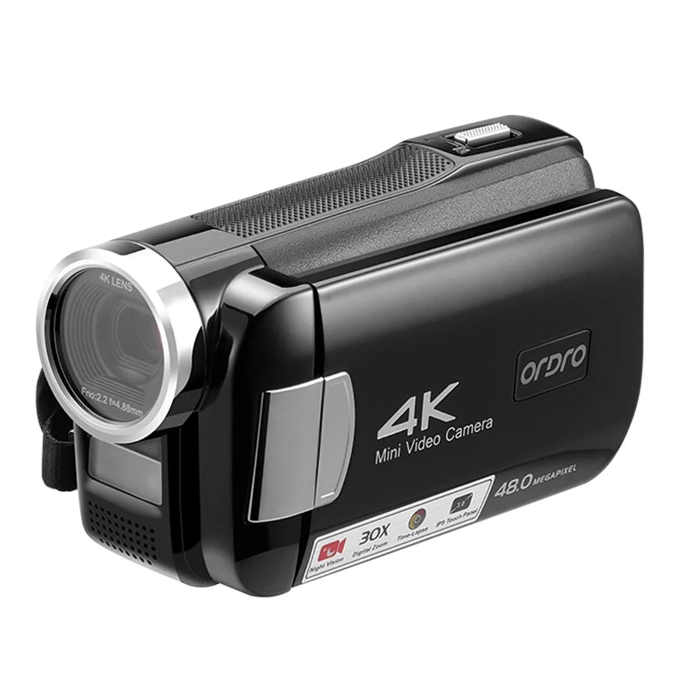 Bag Recorder AC2 4K with Control Digital Carevas Zoom DV IPS Touchscreen Video 30X IR Carry Digital 3.0 Battery Remote Inch 48MP
