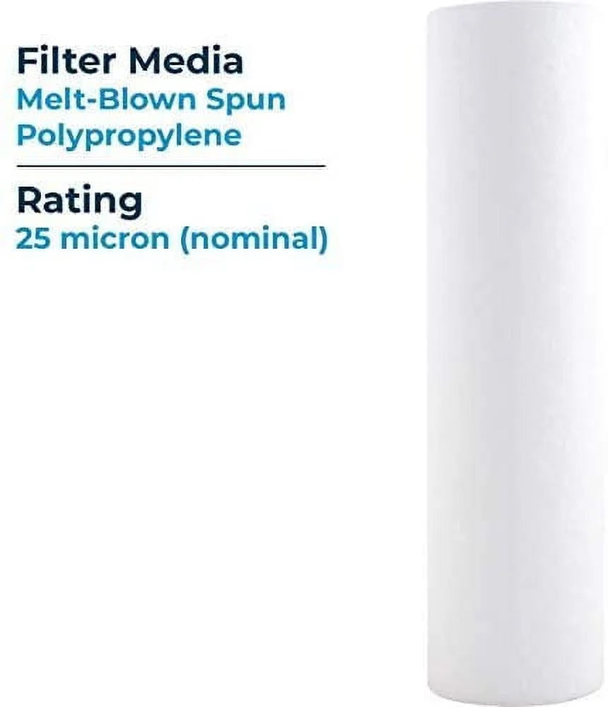 of 24) (Case Polypropylene Filter Micron SpiroPure 155015-43 Sediment Melt-Blown P25 25 Spun Cartridge SP-P25 10x2.5 liquid