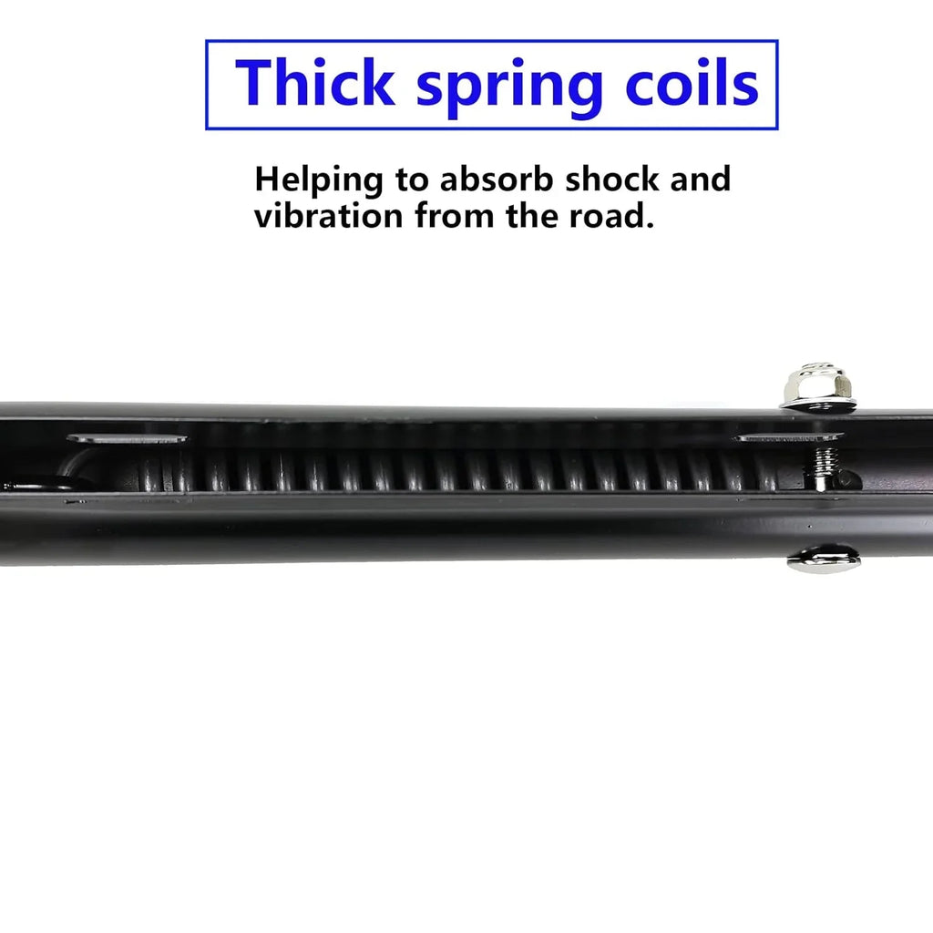 Spring Black Semi Straight for Bolt POWERWORKS Mudflap 1-1/8" Trucks Spacing 30" Mud Flap Hanger Holder Bracket Loaded Set Length