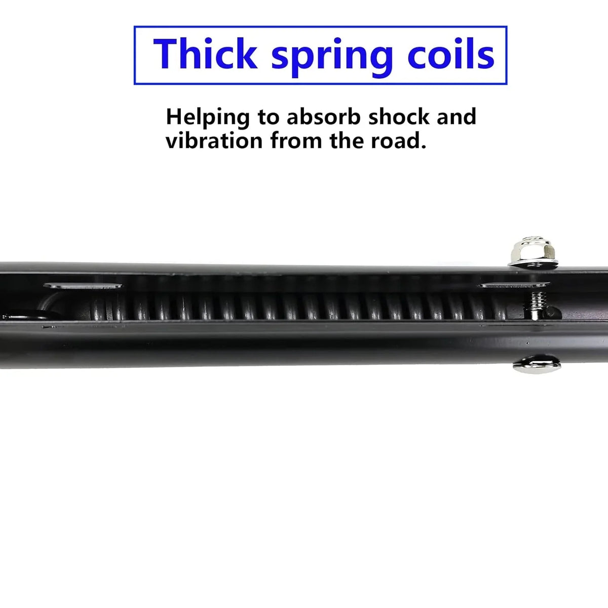 Spring Black Semi Straight for Bolt POWERWORKS Mudflap 1-1/8" Trucks Spacing 30" Mud Flap Hanger Holder Bracket Loaded Set Length