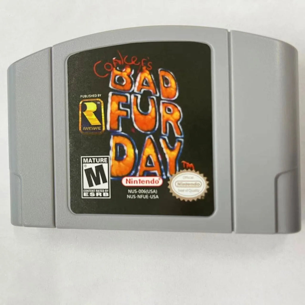 Conkers Bad Fur Day Video Game Card Nintendo N64 Fd-