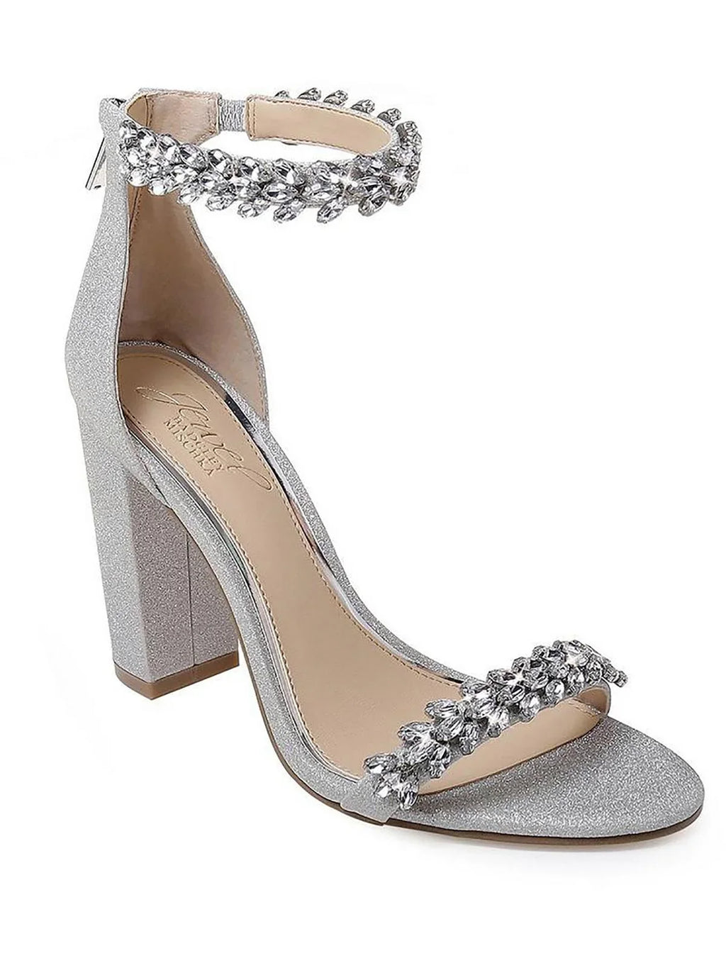 Badgley Mischka Jewel Embellished Rhinestone Heels Mayra Womens