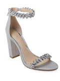 Badgley Mischka Jewel Embellished Rhinestone Heels Mayra Womens