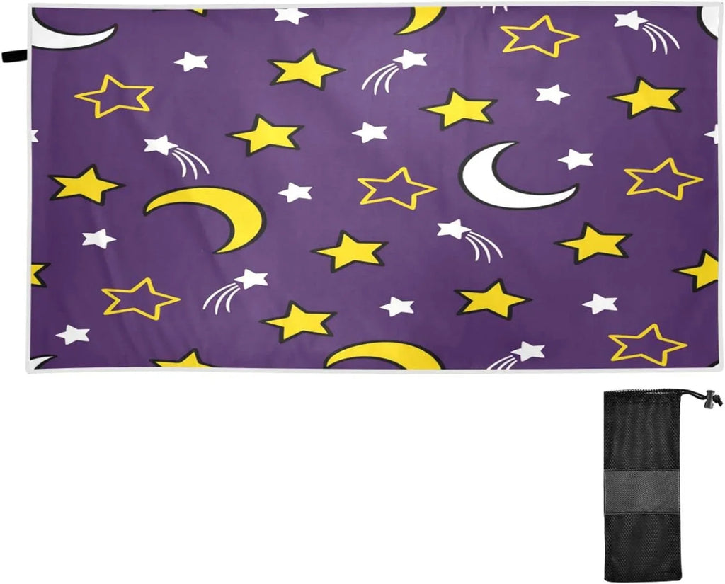 Oversized Dry Towels Towel for Moon Towel - Beach Absorbent Swimming Camping Lightweight Super Stars Bestwell Quick and Travel Compact - Holiday（419）