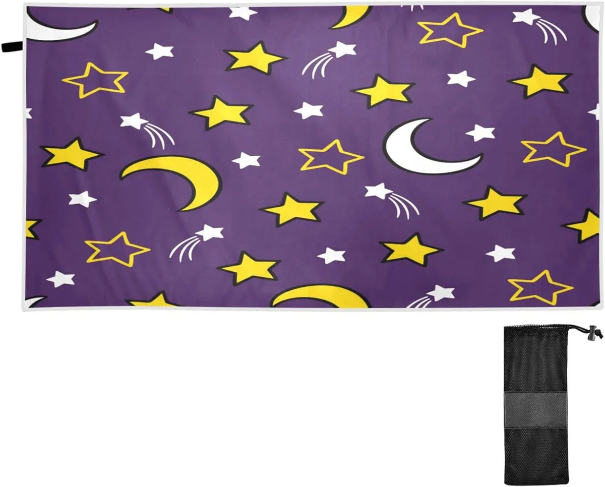 Oversized Dry Towels Towel for Moon Towel - Beach Absorbent Swimming Camping Lightweight Super Stars Bestwell Quick and Travel Compact - Holiday（419）