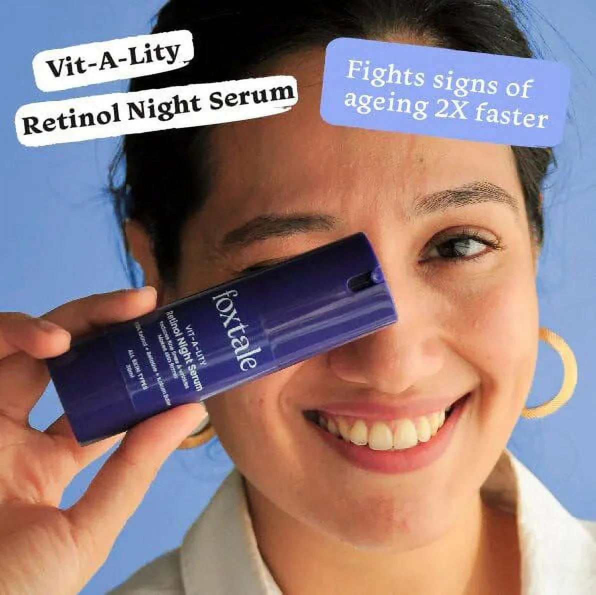 wrinkles | Lift | Beginner Purg Tightening Friendly and Anti fine Foxtale | Retinol Serum | Face Ageing for Reduces Night No Cream 0.15% Retinol Night lines and
