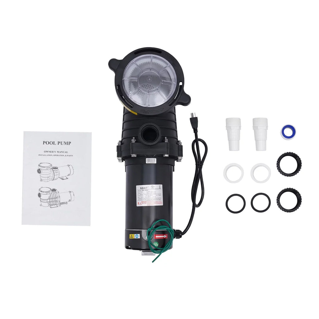 with Above Strainer 2.0hp Denest Pool Swimming and Inground/ Connectors Pump Ground Basket Hbp1500ⅱ 1500w