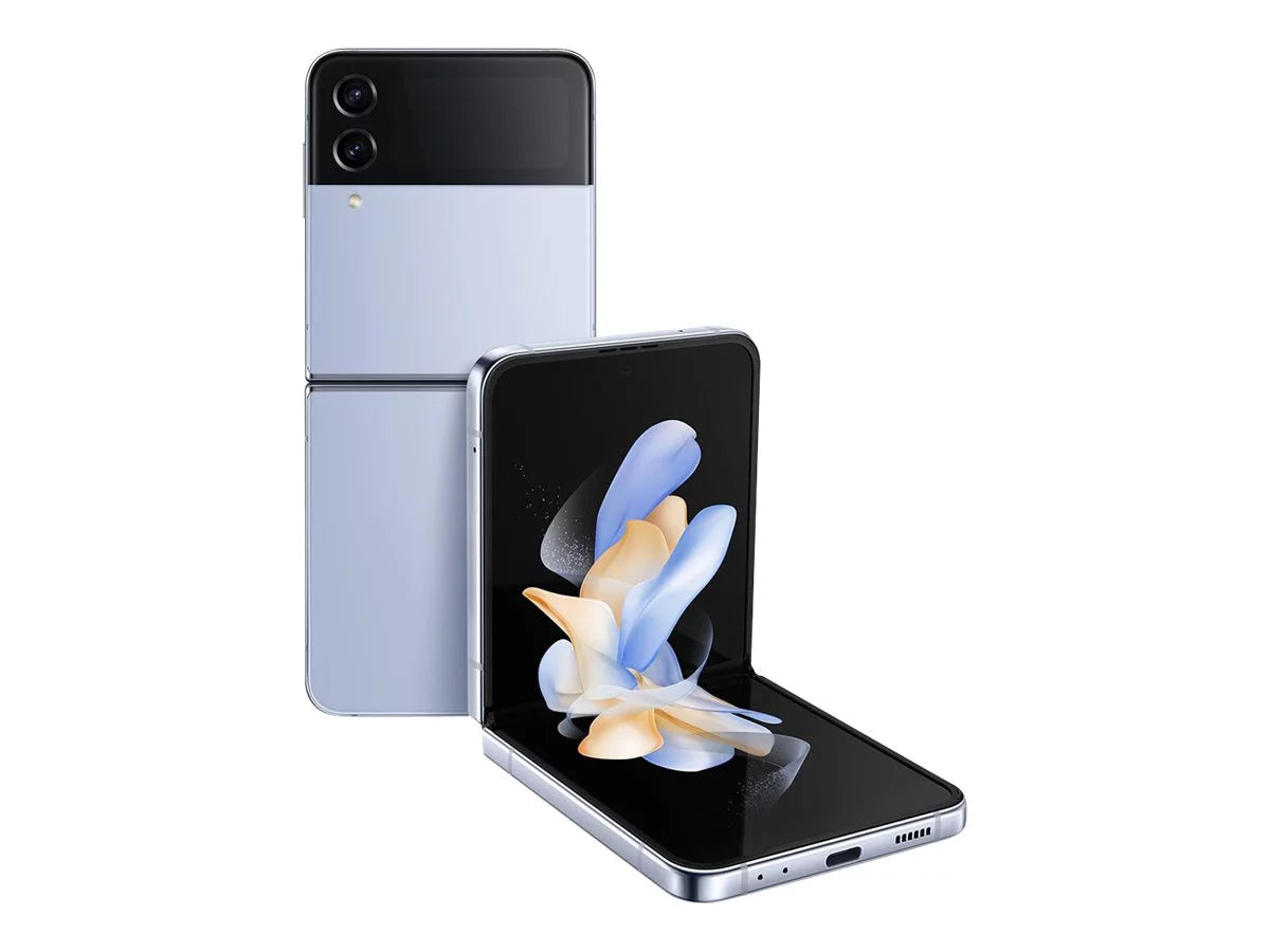 MP Internal GB GB / 10 6.7" front 6.7" 12 - blue MP 5G Z smartphone - 2640 - rear (120 RAM camera Hz) - pixels x OLED 1080 - - cameras - 2640 2x MP, - display Memory 12 8 Flip4 - dual-SIM 256 - Galaxy x 1080 pixels