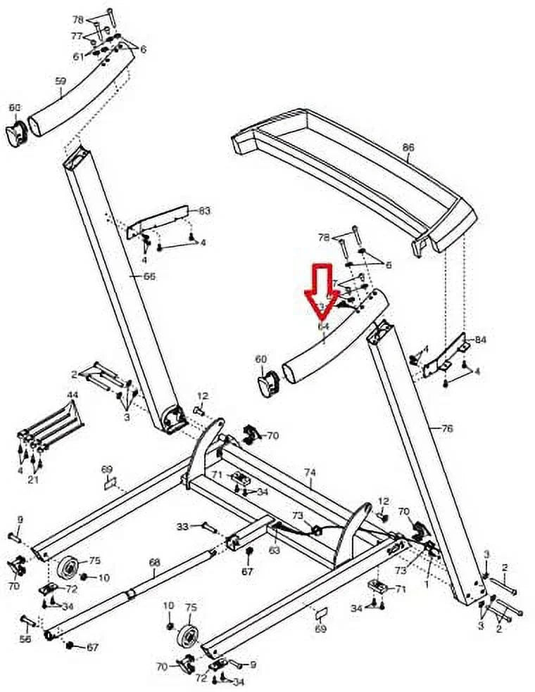Assembly Fitness, & Proform Works Right 347722 Inc. Health Treadmill Icon Handrail with