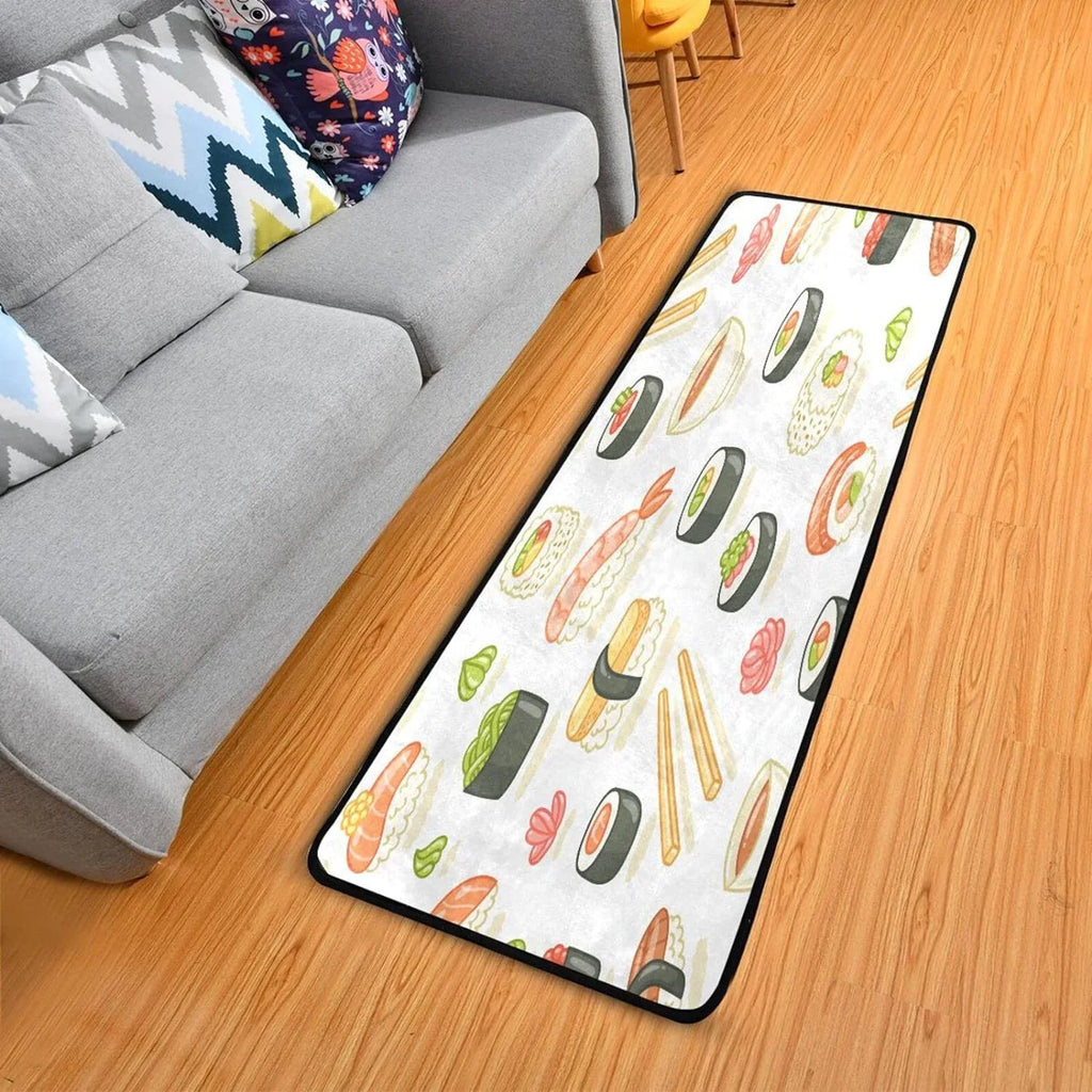 Gifts Bathroom Area Home Decor Rugs Sushi Kitchen Entry Runner Rug - Japanese Washable Soft 24"x72" Ultra Non-Slip for Floor Mat