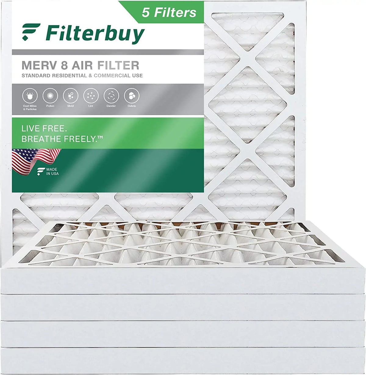 Pleated Air HVAC Furnace Filterbuy MERV AC 20x20x2 Filters (5-Pack) 8