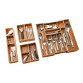 Expandable Classics Set Bamboo 4-Piece Drawer Organizer