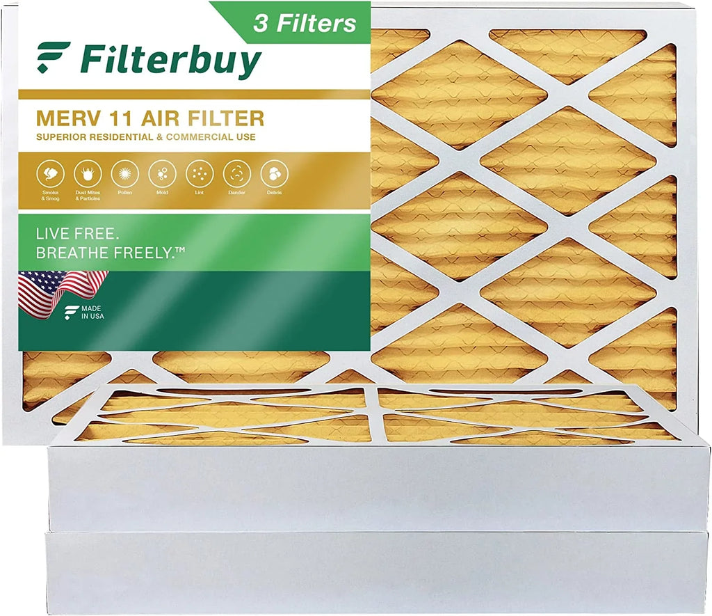 16x30x4 AC Pleated Filterbuy Filters (3-Pack) 11 Furnace Air HVAC MERV