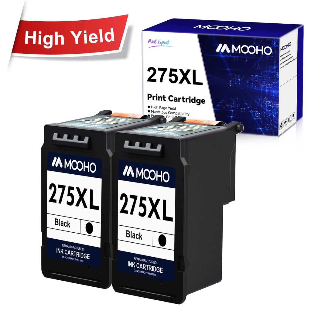 Mooho Ink Cartridges Replacement For Canon Ink 275 Pg-275Xl 275Xl For Pixma Ts3522 Tr4720 Ts3520 Ts3500 Tr4722 Tr4700 Printer,2 Pack