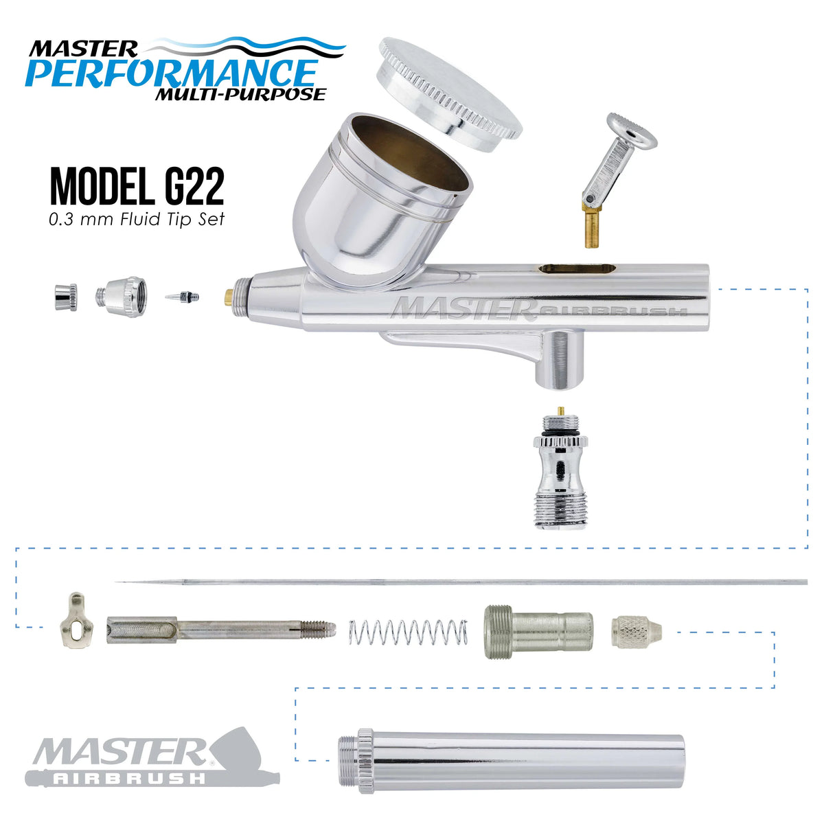 Colors Airbrushing Gravity 6 System Multi-Purpose and Airbrush - Compressor Primary Opaque Kit Air Acrylic Master Feed
