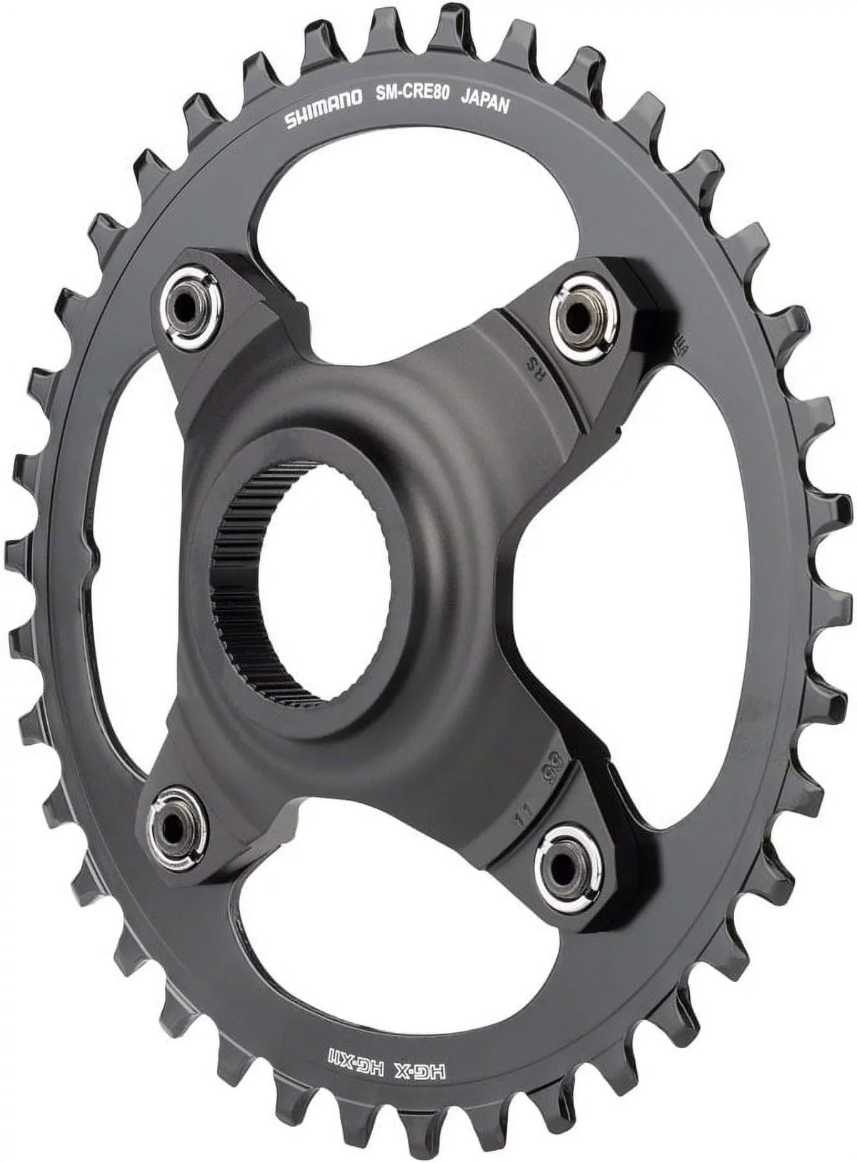 Shimano Steps Sm-Cre80-B Chainring - 38T Without Chainguard, 55Mm Chainline, Black