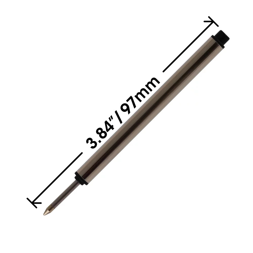 Jaymo Replacement For Montblanc 113778 - Measures 3.84 In / 97 Mm Long - Capless Rollerball Pen Refill - 12 Cerulean