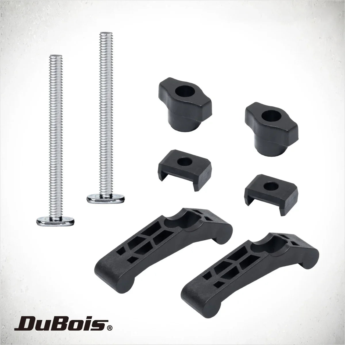 T Reinforced 51045-P2 Mini Clamps Steel x Series, Clamps Track Hold DuBois ¾ Woodworking T-Bolts, Plastic with 3-3/4" Down 4PK