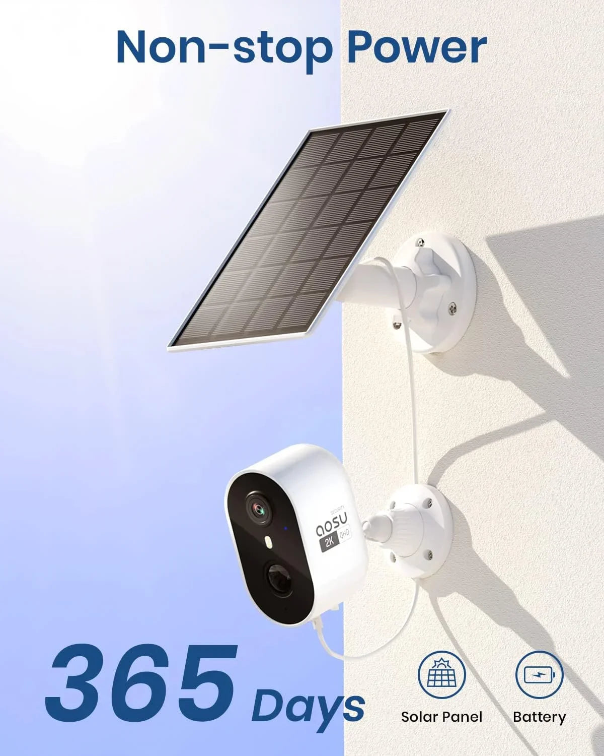 Motion 2K with 2-Way Talk,Wifi Night exterior exterior Detection Camera AI with Color with Spotlight Siren Wireless Solar Cameras Alarm, Vision, Security & Alexa Work