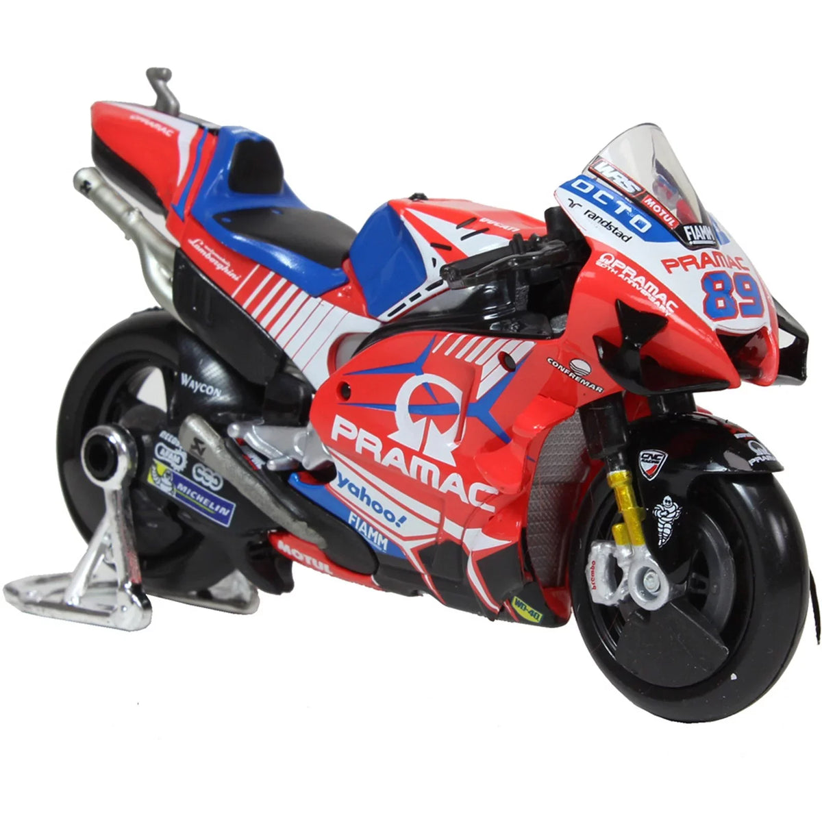 Ducati Pramac Racing Jorge Martin (2021) Motorcycle [1:18 Scale In Red/Blue]