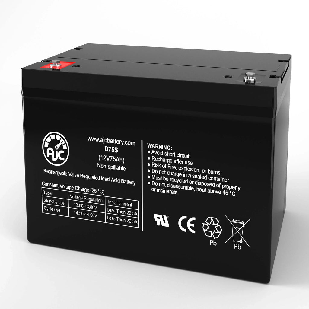 Shoprider - Enduro an Is AJC Replacement This 75Ah Battery XL4+ Scooter 889XLSBN Brand 12V Mobility