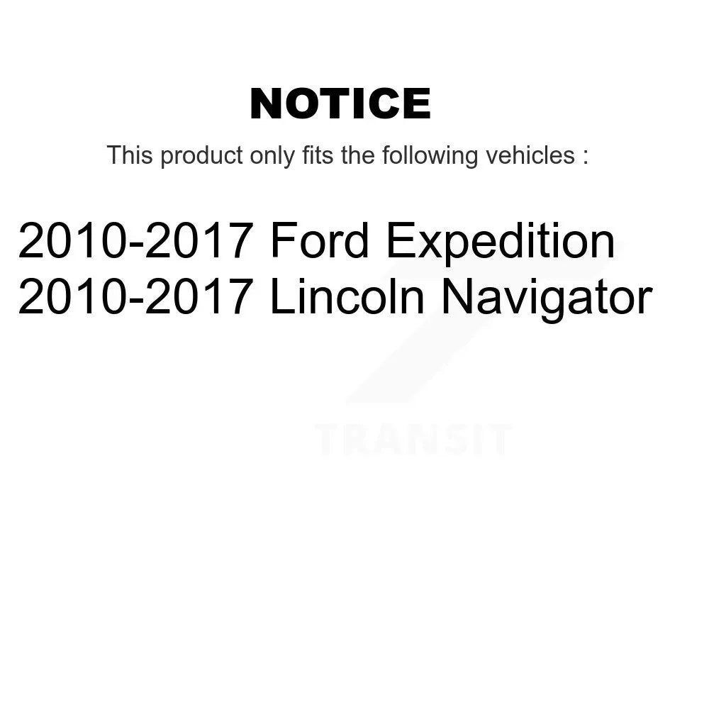 Transit Auto Front Rear Disc Brake Caliper Coated Rotors And Semi-Metallic Pads Kit (10Pc) For 2010-2017 Ford Expedition Lincoln Navigator Kcg-100916P