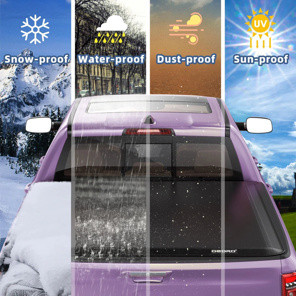 Soft Jeep Tonneau Gladiator 5 Ledkingdomus Top Bed Truck for Feet JT on Cover 2020-2023 Tri-fold
