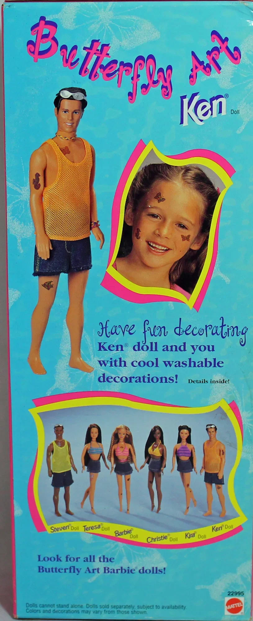 Art Non-Mint Butterfly NRFB, Barbie, (22995) Box 1998 Ken