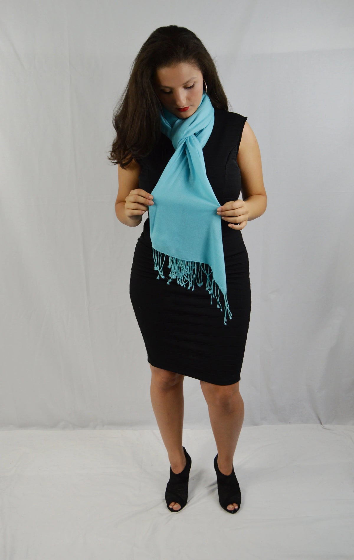 Shawl/Scarf/Scarves Shawl/Light Blue Fancy Shawl/Summer Shawl/Pashmina Regular Shawl/Evening Pashmina Shawl/Sheer Shawl) Shawl/liquid (Tiffany weight